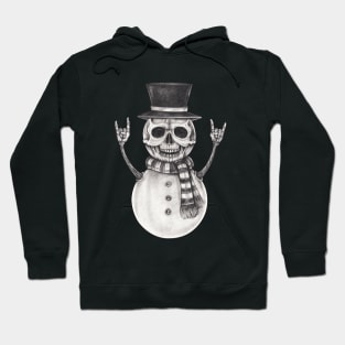 Snowman skeleton. Hoodie